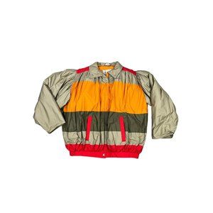 Vintage Misty Harbor Wear in Good Health Color Blocked Puffy Down Jacket Size S